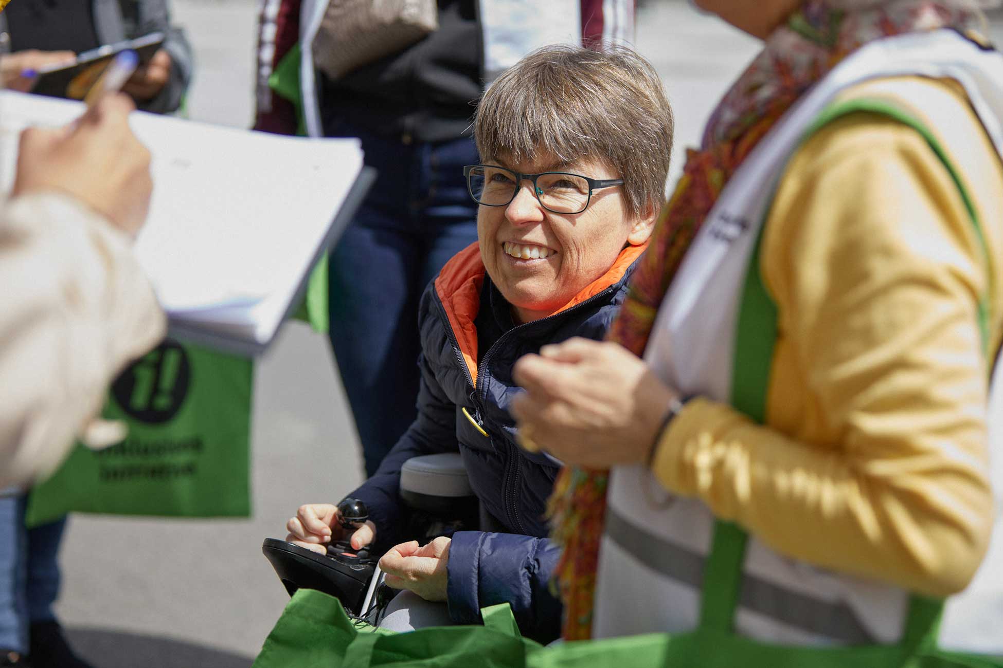 Simone Leuenberger beim Sammelstart der Inklusionsinitiative im April 2023 (c) PublicBeta