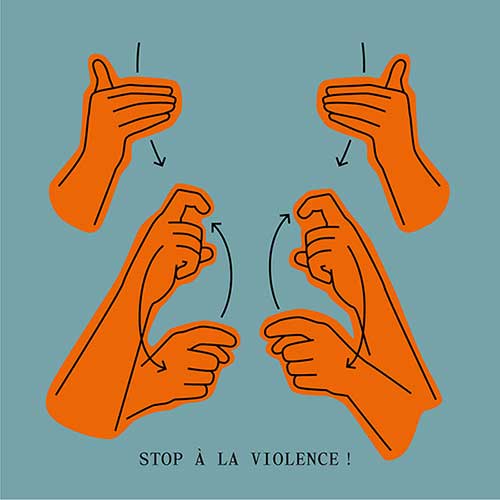 Stop à la violence! Visuel pour la campagne «16 jours contre la violence 2025»