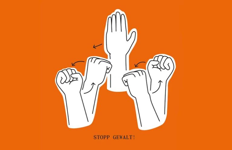 Stopp Gewalt! Visual zu Kampagne 16 Tage gegen Gewalt 2025